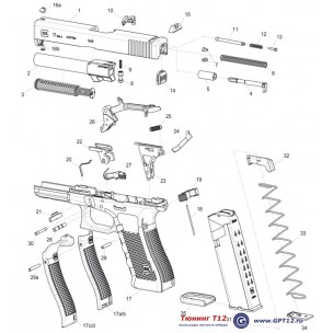 GLOCK 17 GEN4 - схема и список деталей