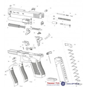 GLOCK 17 GEN5 - схема и список деталей